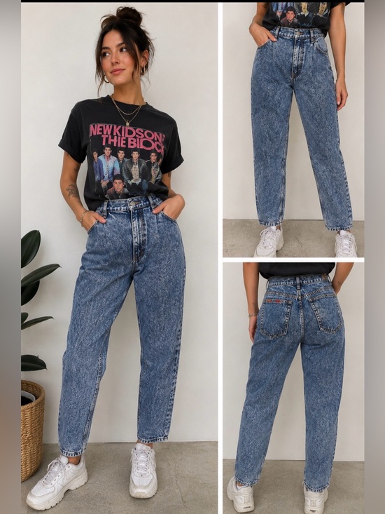 Jordache Denim - VINTAGE JORDACHE ACID WASH HIGH RISE JEANS